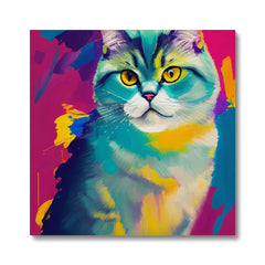 Impeccable Feline Portrait Canvas