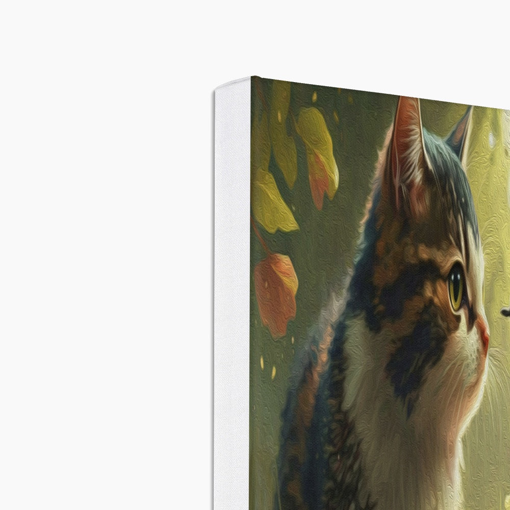 Sparrow & Cat Canvas