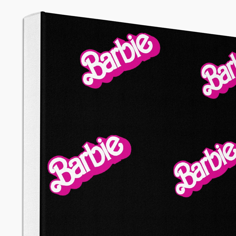 Black & Pink Seamless Barbie Painting Canvas