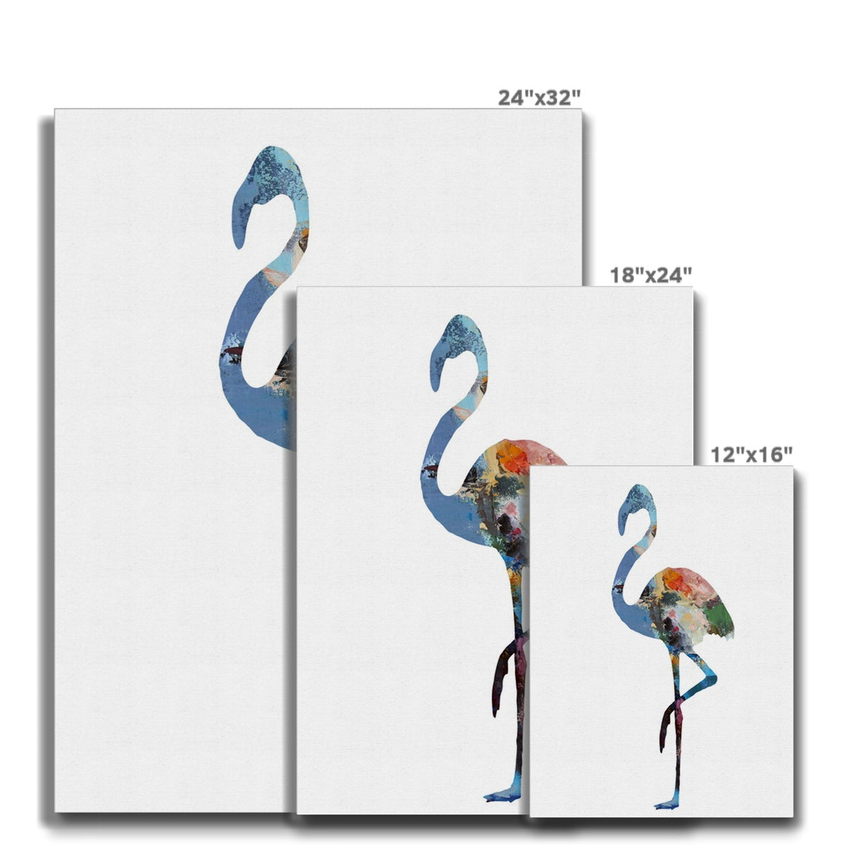 Multicolor Flamingo Beauty Canvas