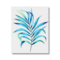 Green & Blue Leaves Painting Canvas