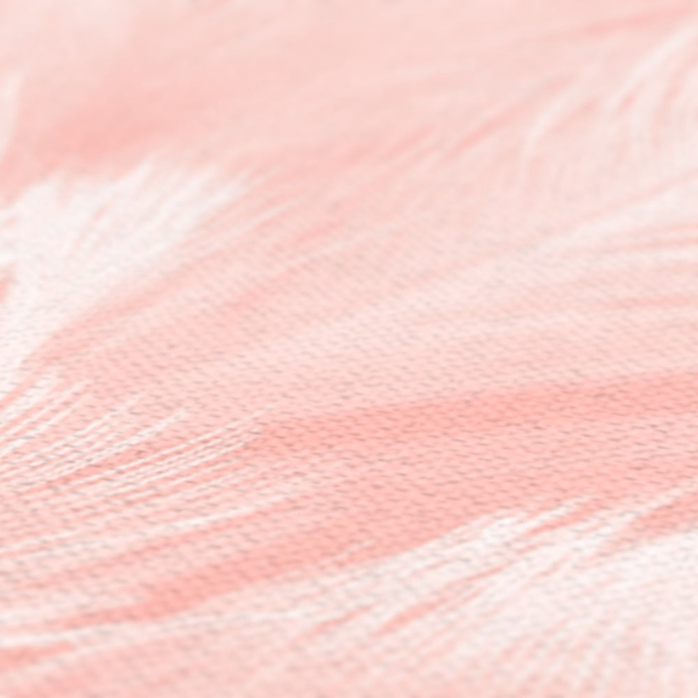 Pink Feathers Abstract Art Canvas