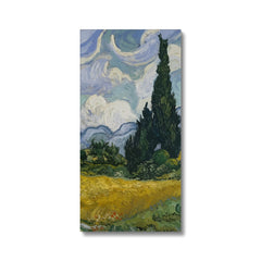 Wheat Field with Cypresses, Vertical Cut, Vincent van Gogh  Canvas