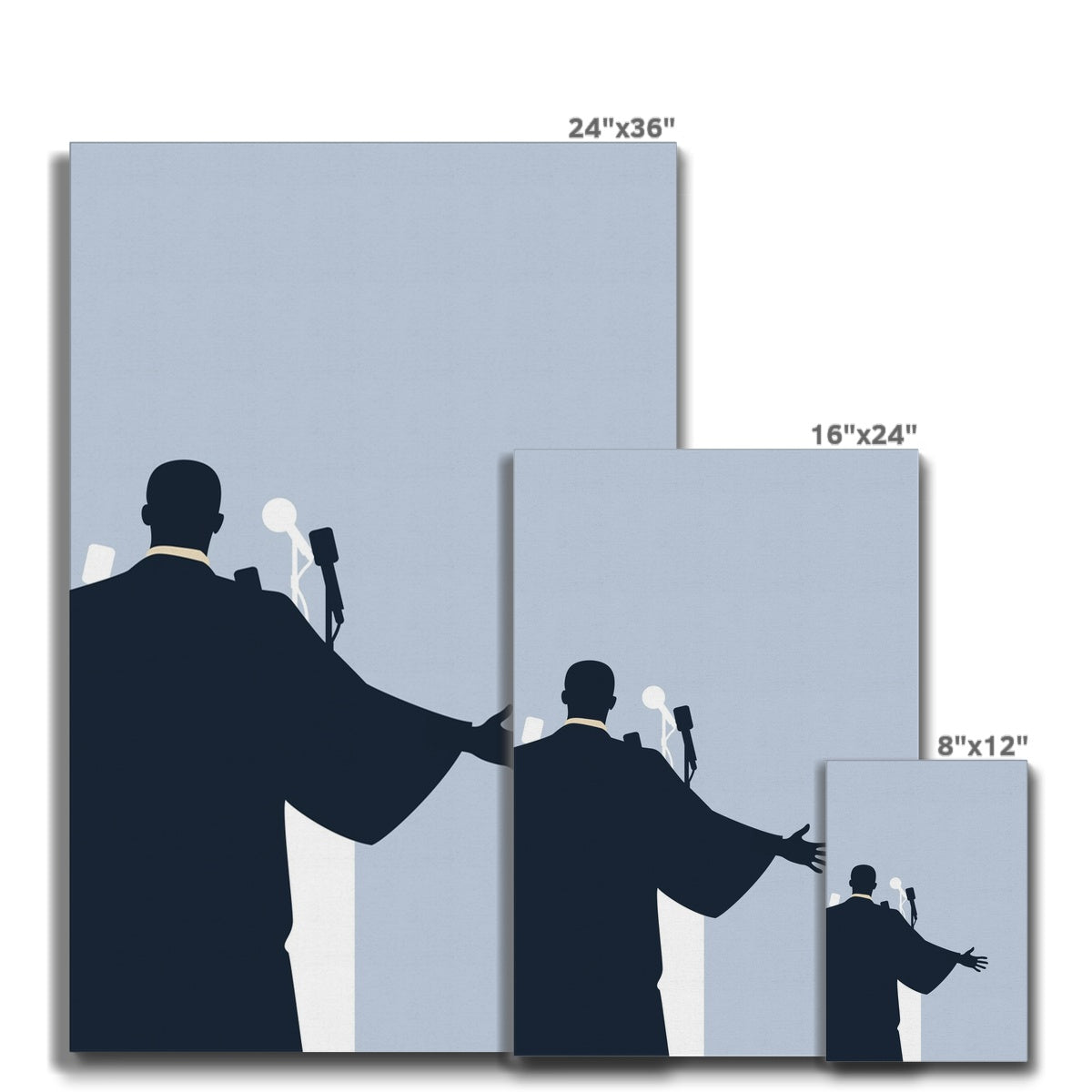 Martin Luther King Illustration Canvas