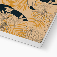 Beige Seamless Print Of Toucans Canvas