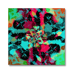 Green & Pink Graffiti Art Canvas