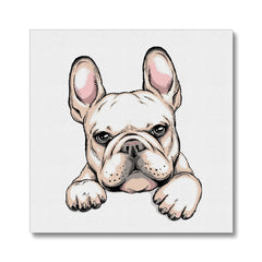 Blonde French Bulldog Animation Canvas