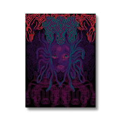 Medusa Purple  Illustration Canvas