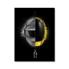 Sparkly Daft Punk Art Canvas