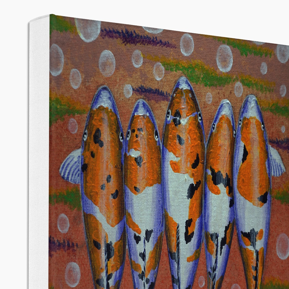 Koi Fish & Bubbles Canvas