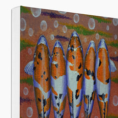 Koi Fish & Bubbles Canvas