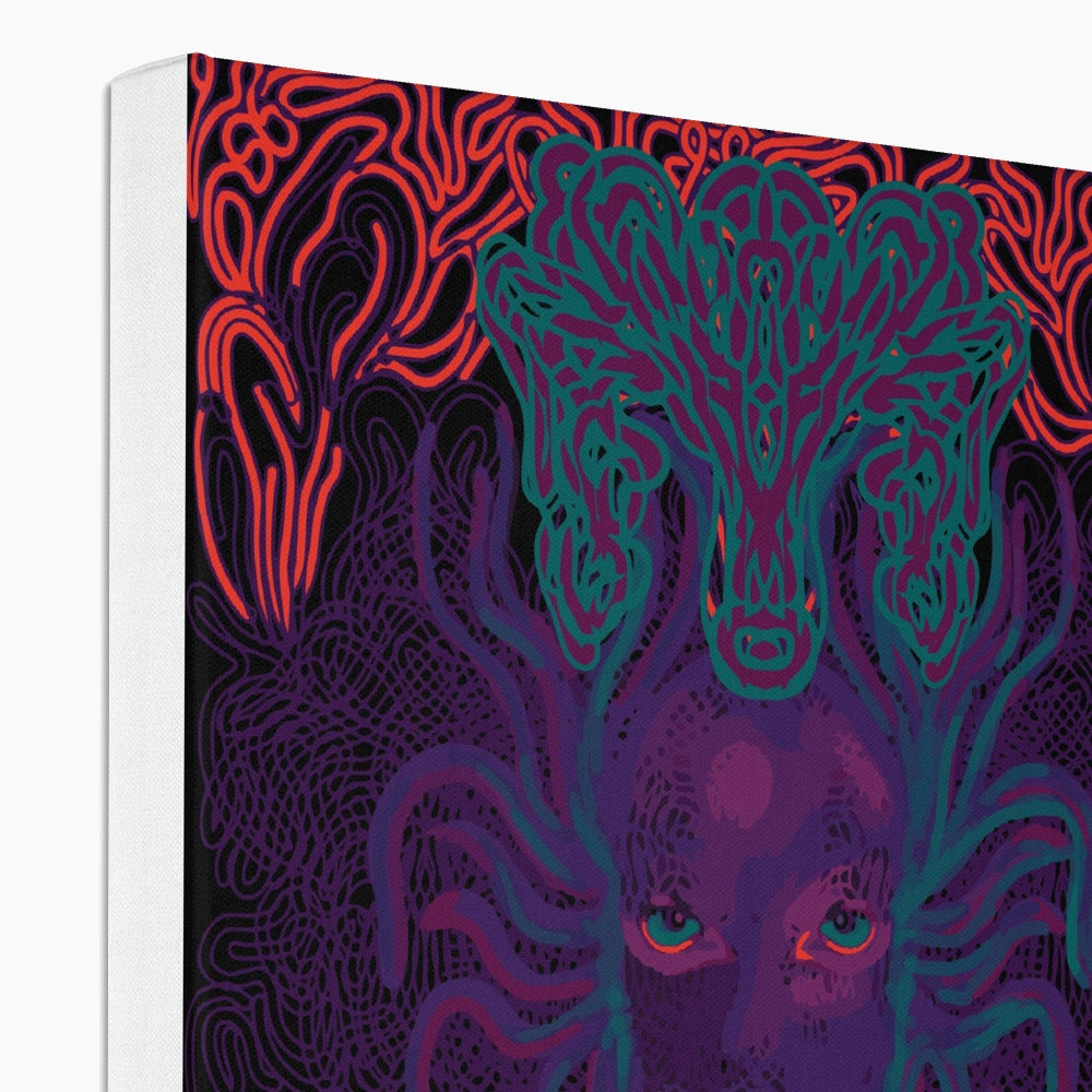 Medusa Purple  Illustration Canvas