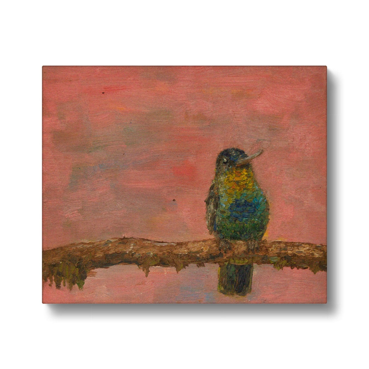 Sparrow & Pink Sky Canvas