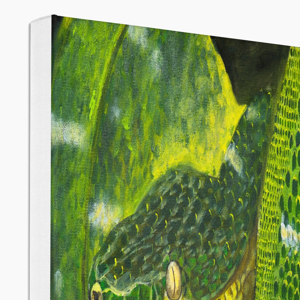 Green Majestic Snake Canvas