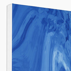 Blue Abstract Art Strokes Canvas