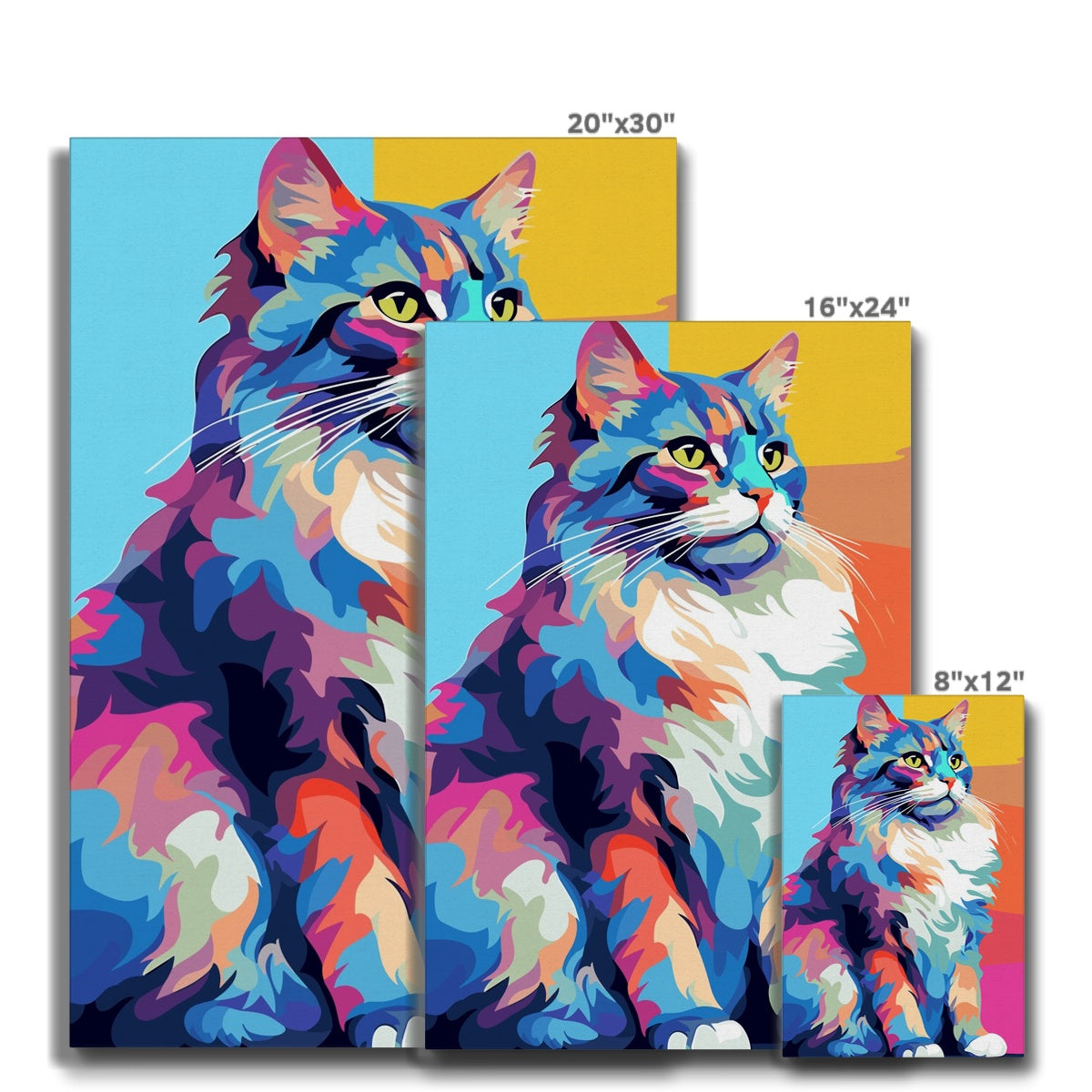 Charming Feline Portrait Canvas