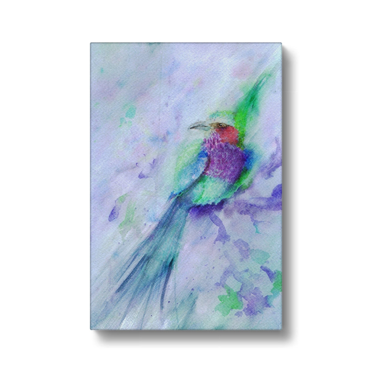 Hummingbird Watercolor Art Canvas