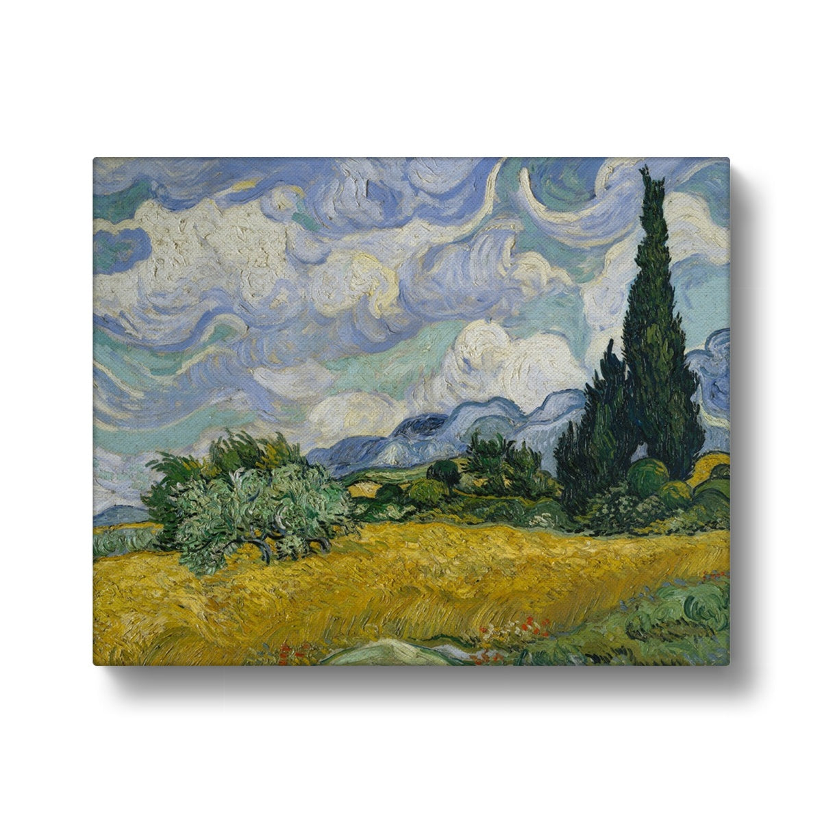 Wheat Field with Cypresses By Vincent Van Gogh   Canvas