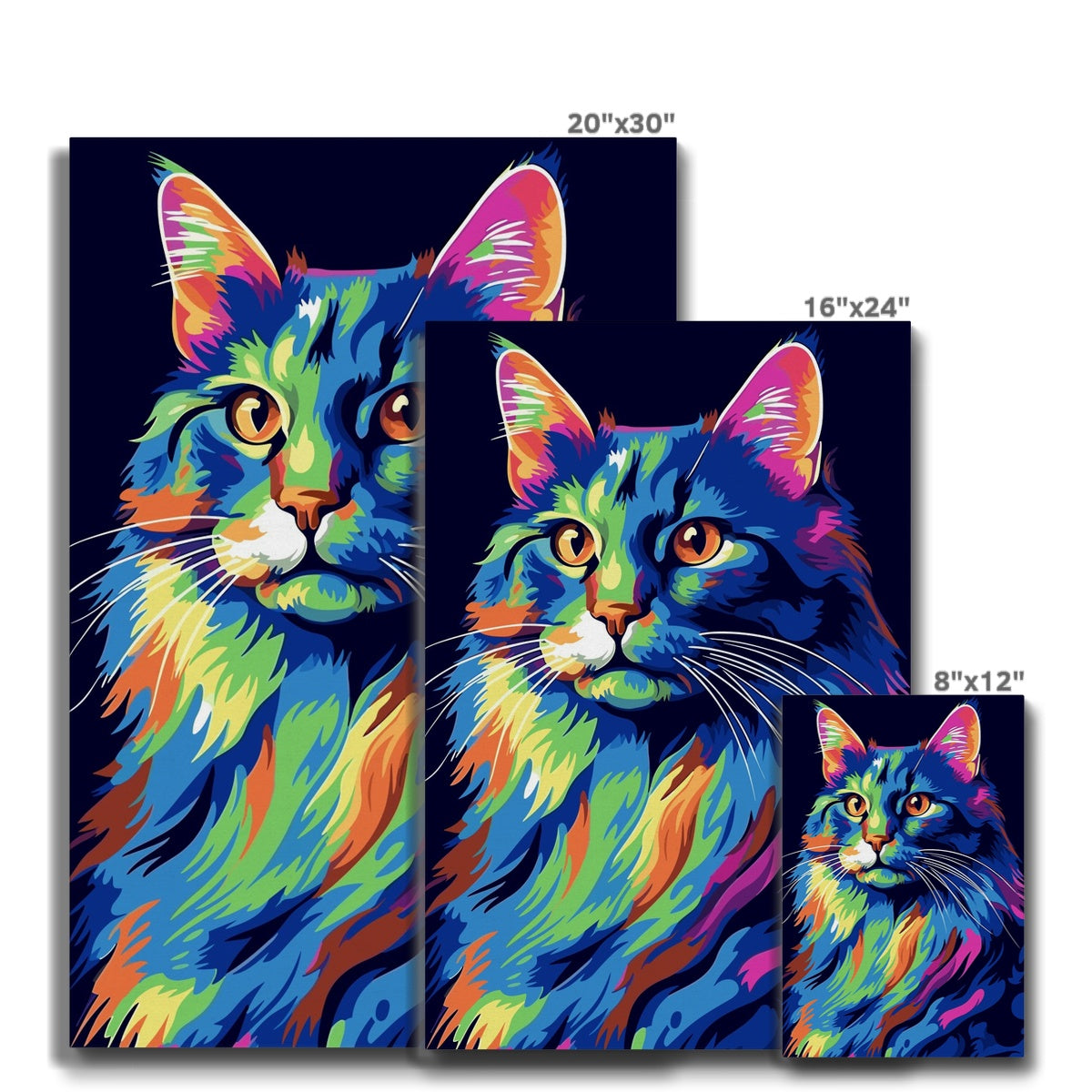 Delightfull Feline Portrait Canvas