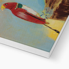 Pink Parrot Portrait Canvas