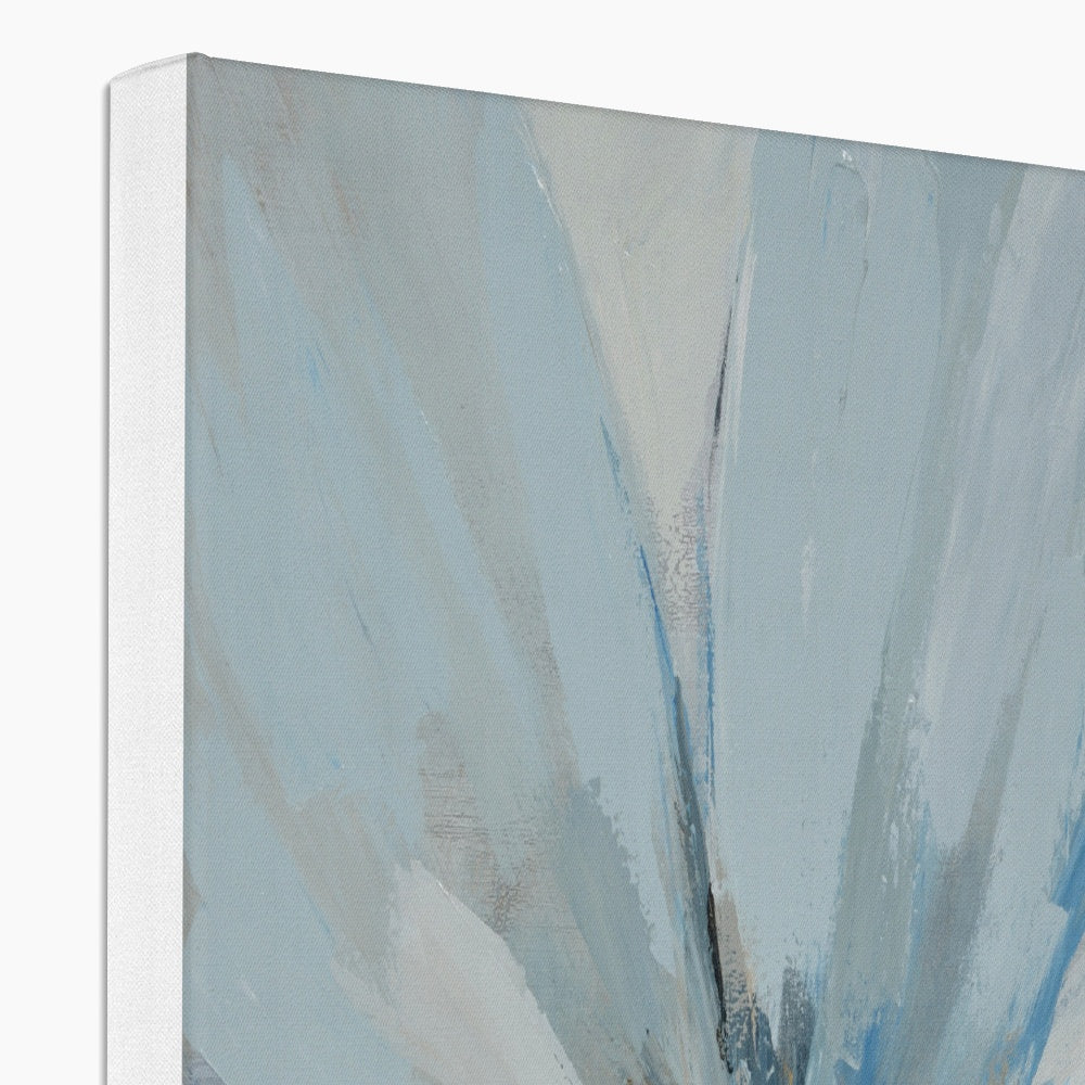 Light Blue Flower Painting Canvas