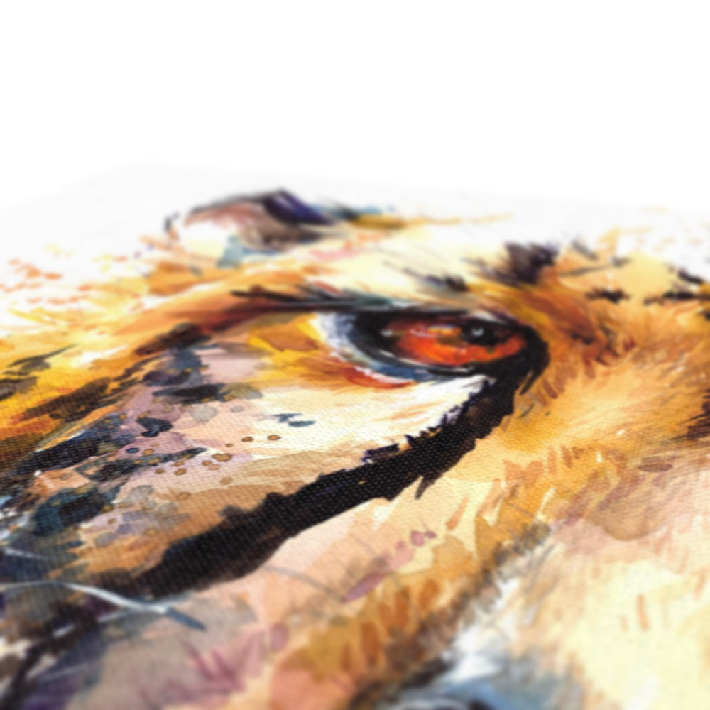 Cheetah, Zoo Cat Watercolour Paining Canvas