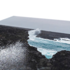 Raging Waves At  Brimketill Lava Rock Pool Canvas