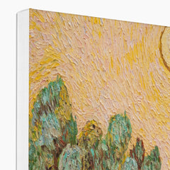 Olive Forest with Yellow Sky and Sun II By Vincent Van Gogh Canvas