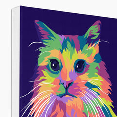 Colorful Persian Cat Painting Canvas