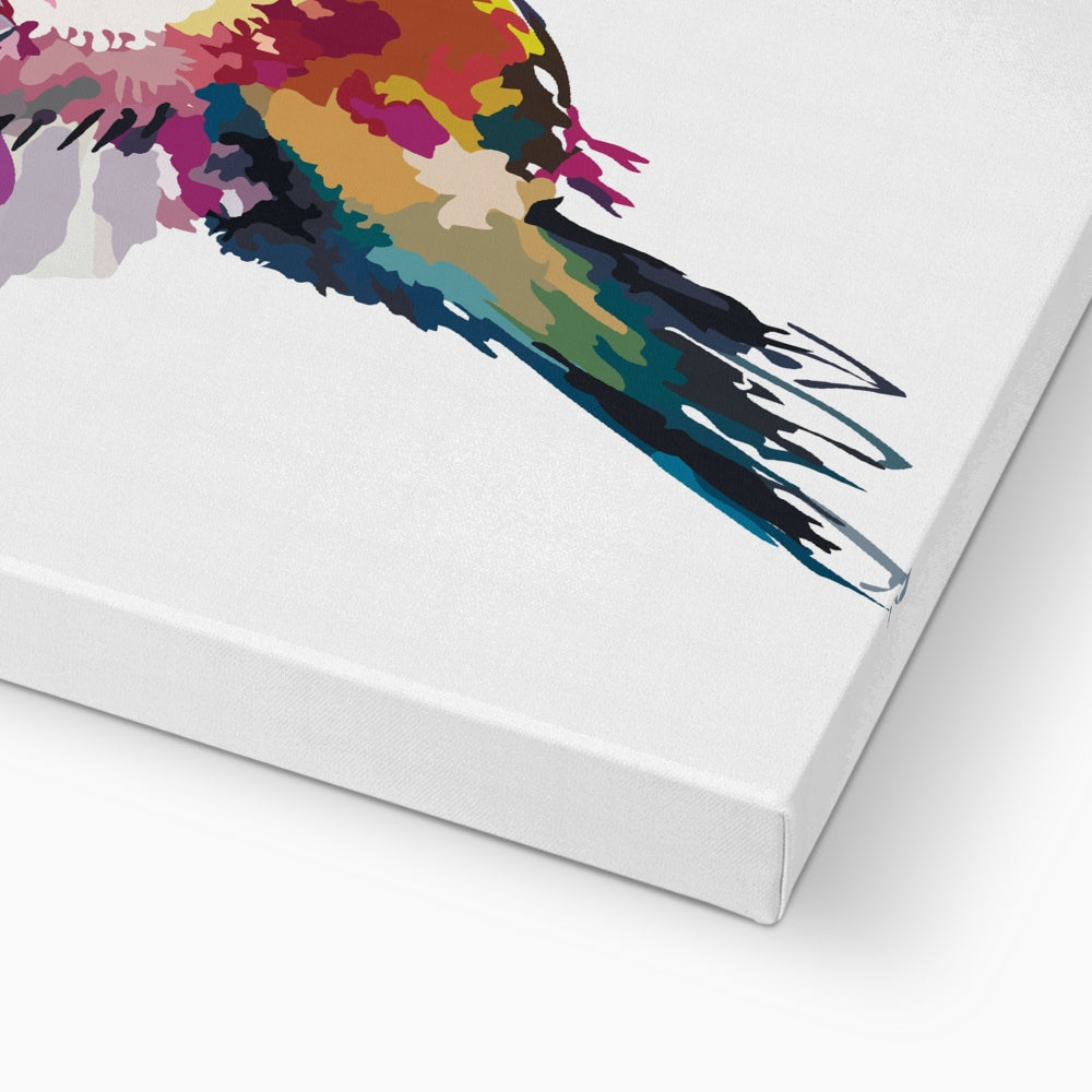 Multicolor Hummingbird Canvas