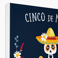 Skull & Cinco De Mayo Art Canvas