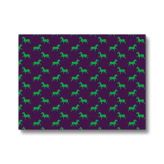 Green Horse Seamless Print Canvas