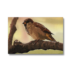 Sparrow On The Tree Canvas