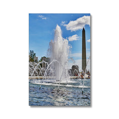 Iconic Washington Monument Fountain Canvas