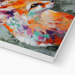 Flamboyant Baby Fox Portrait Canvas