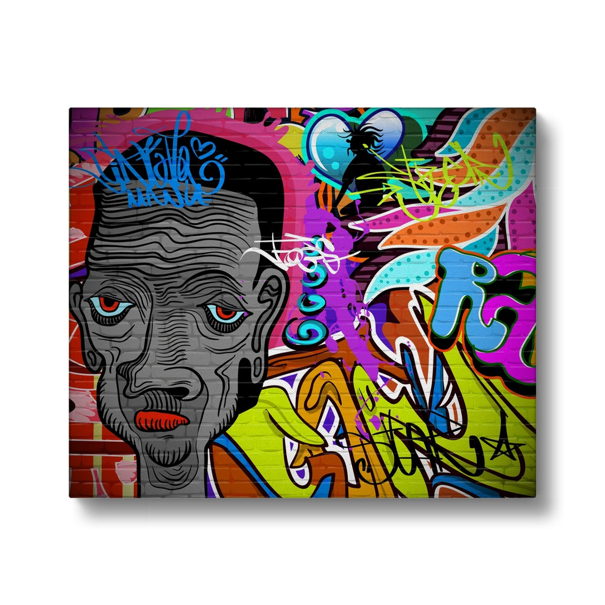 Funky Graffiti Wall Art Canvas