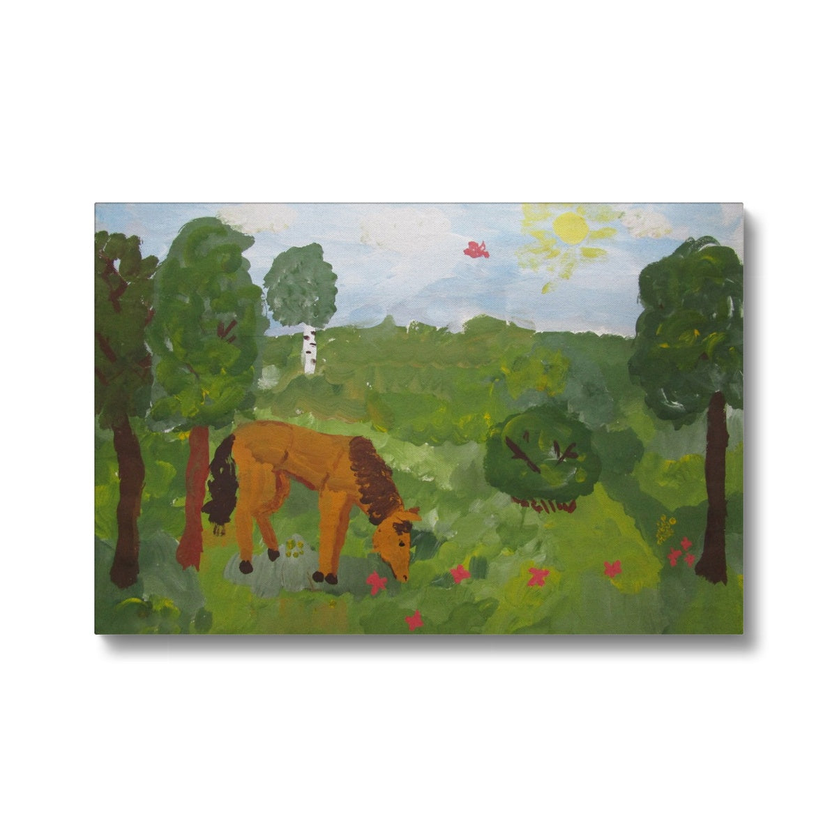 Horse In The Farm Canvas