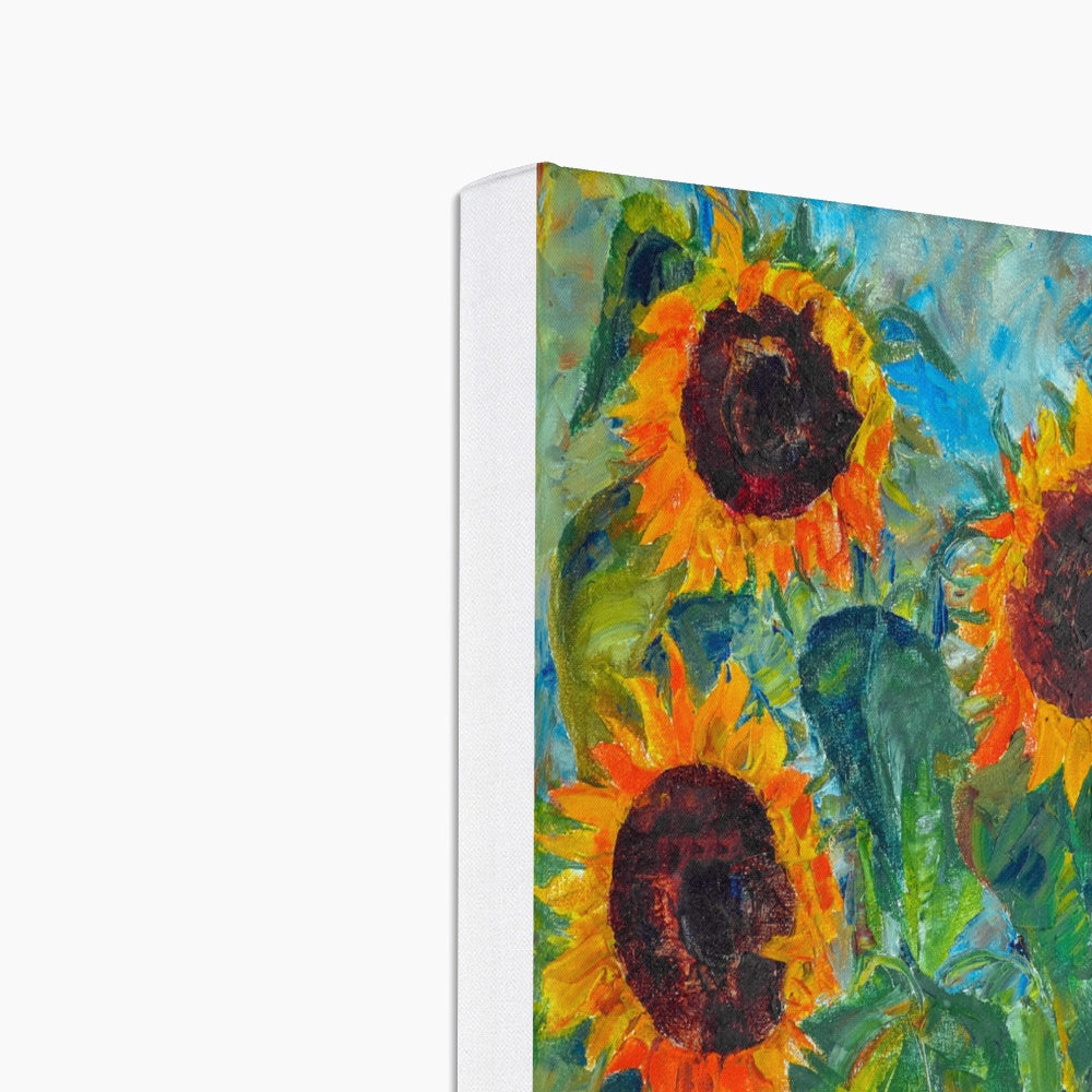 Three Sunflowers Oil Painting Canvas