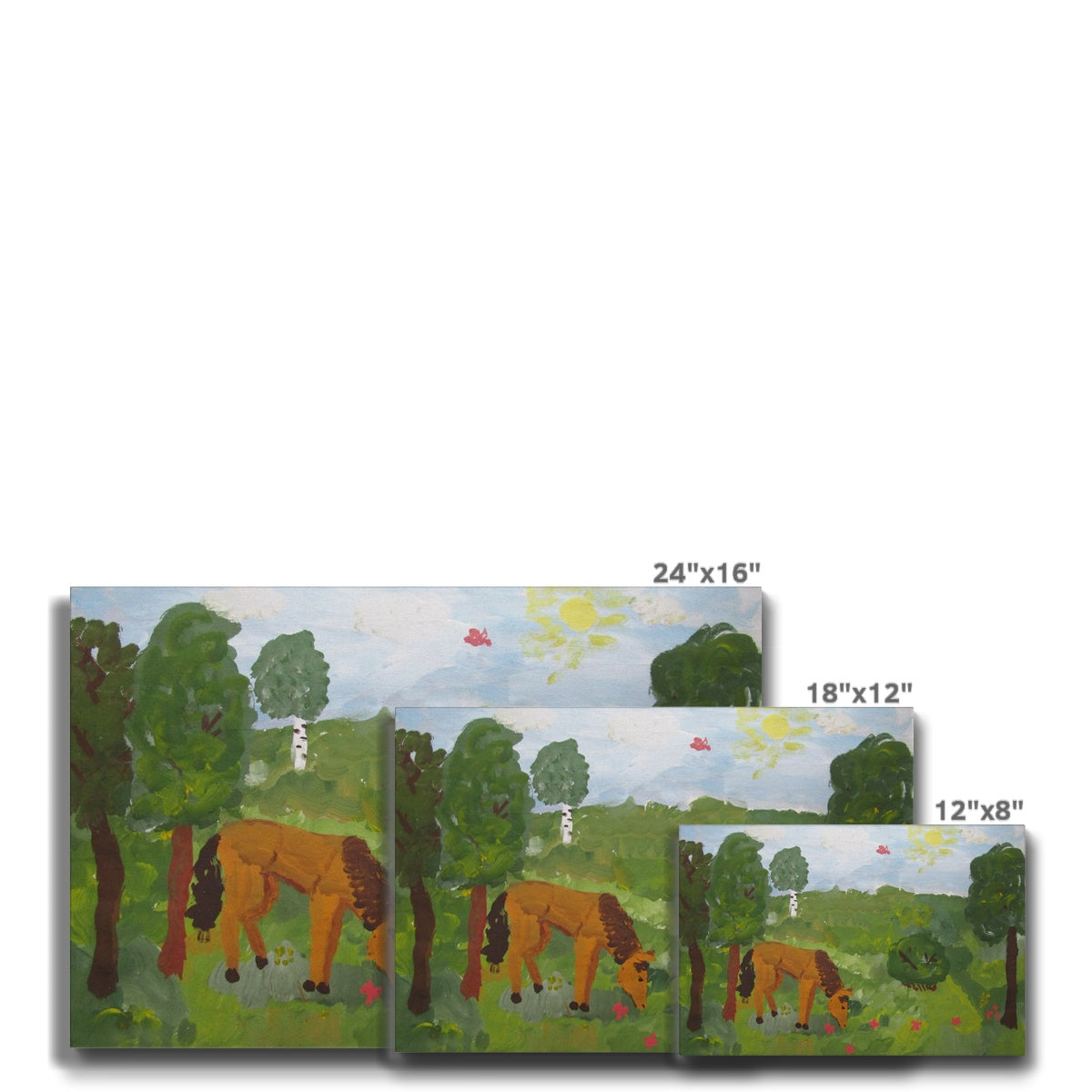 Horse In The Farm Canvas