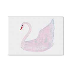 Pink Swan Portrait Canvas