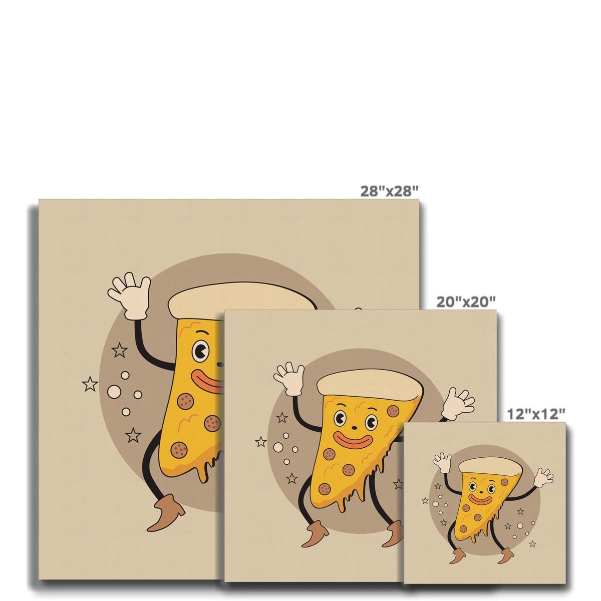 Funky Pizza Wall Art Canvas