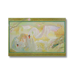 Heavenly Swans Painting Canvas