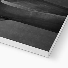 Grayscale Flamingos Couple Portrait Canvas