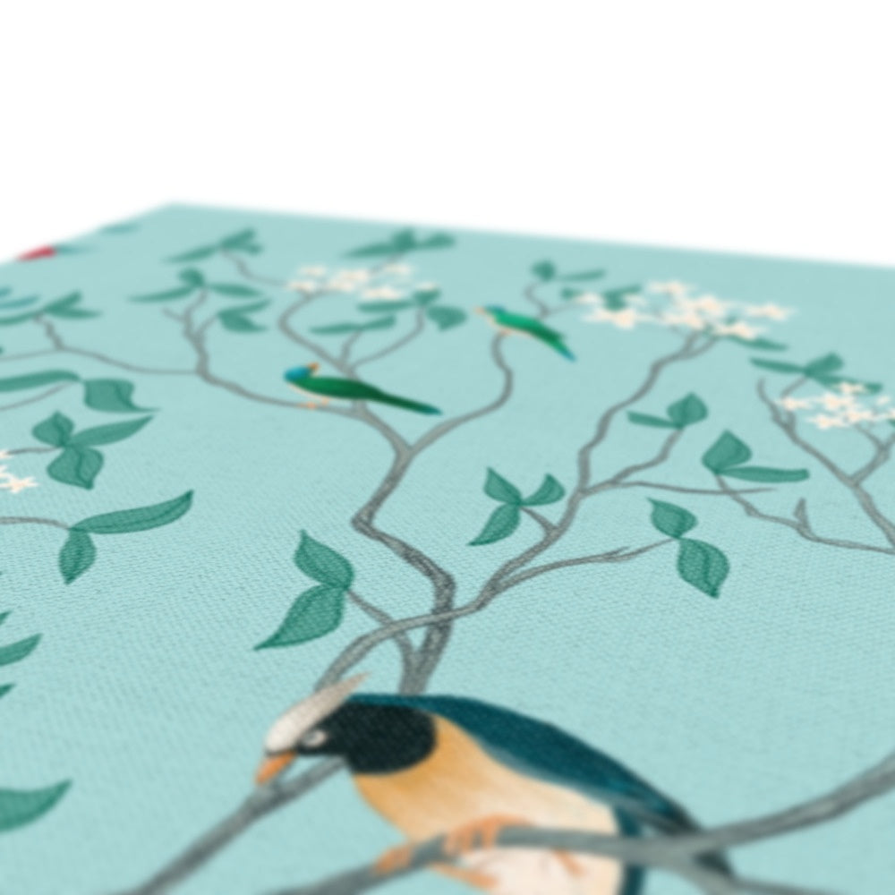 Parrots & Peacocks Chinoiserie Wall Art Canvas