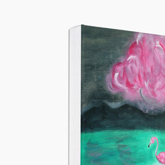 Flamingo & Pink Clouds Canvas