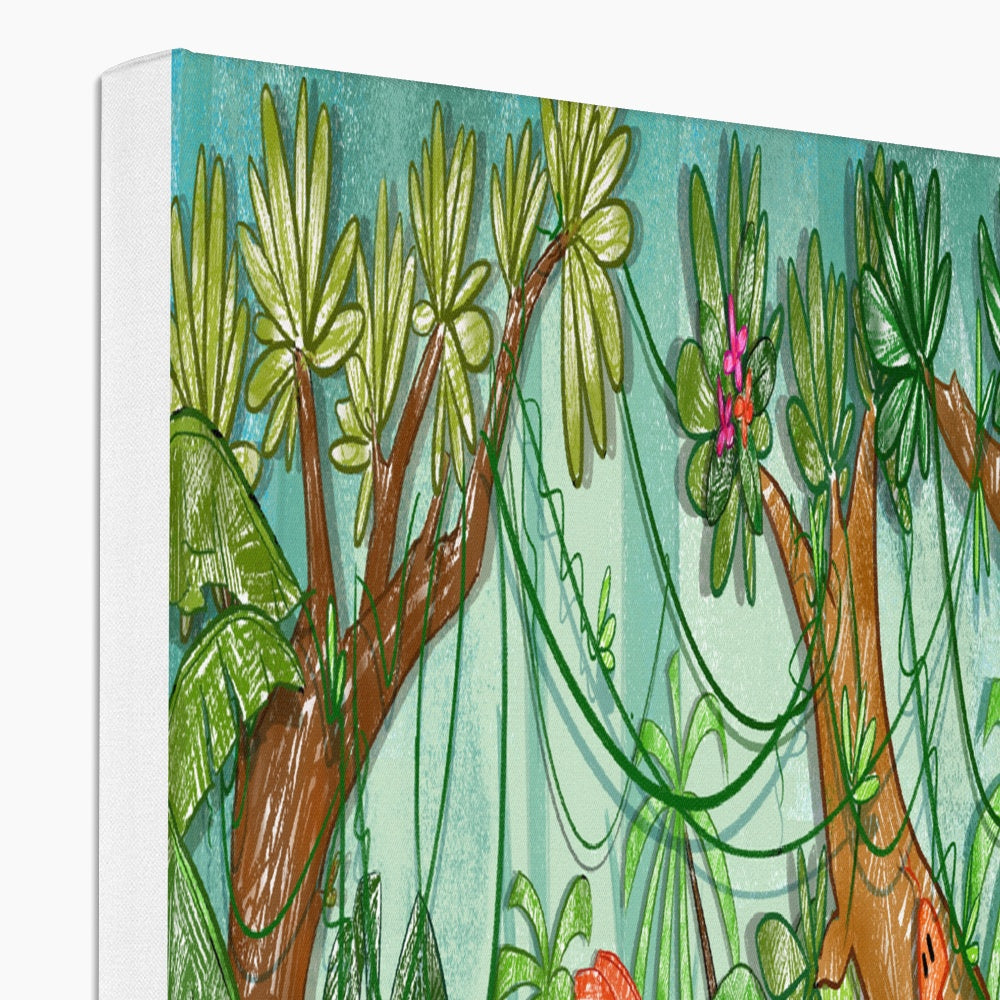 Kid In Jungle Canvas