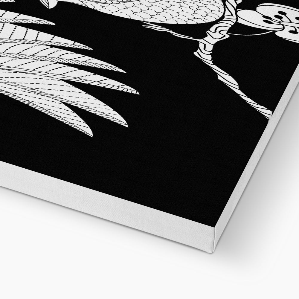 Black & White Birdies Canvas