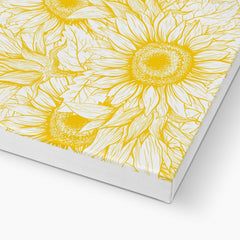 Sunflowers Yellow Sketch Canvas