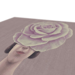 Pink Rose & Woman Canvas