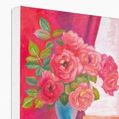 Van Gogh Red Roses Vase Painting Canvas